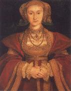 Hans holbein the younger Portrait of Anne of Clevers,Queen of England oil painting on canvas